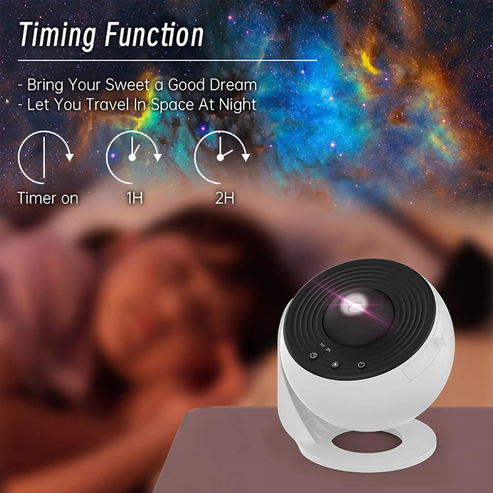 Night Light Galaxy Projector With Starry Sky