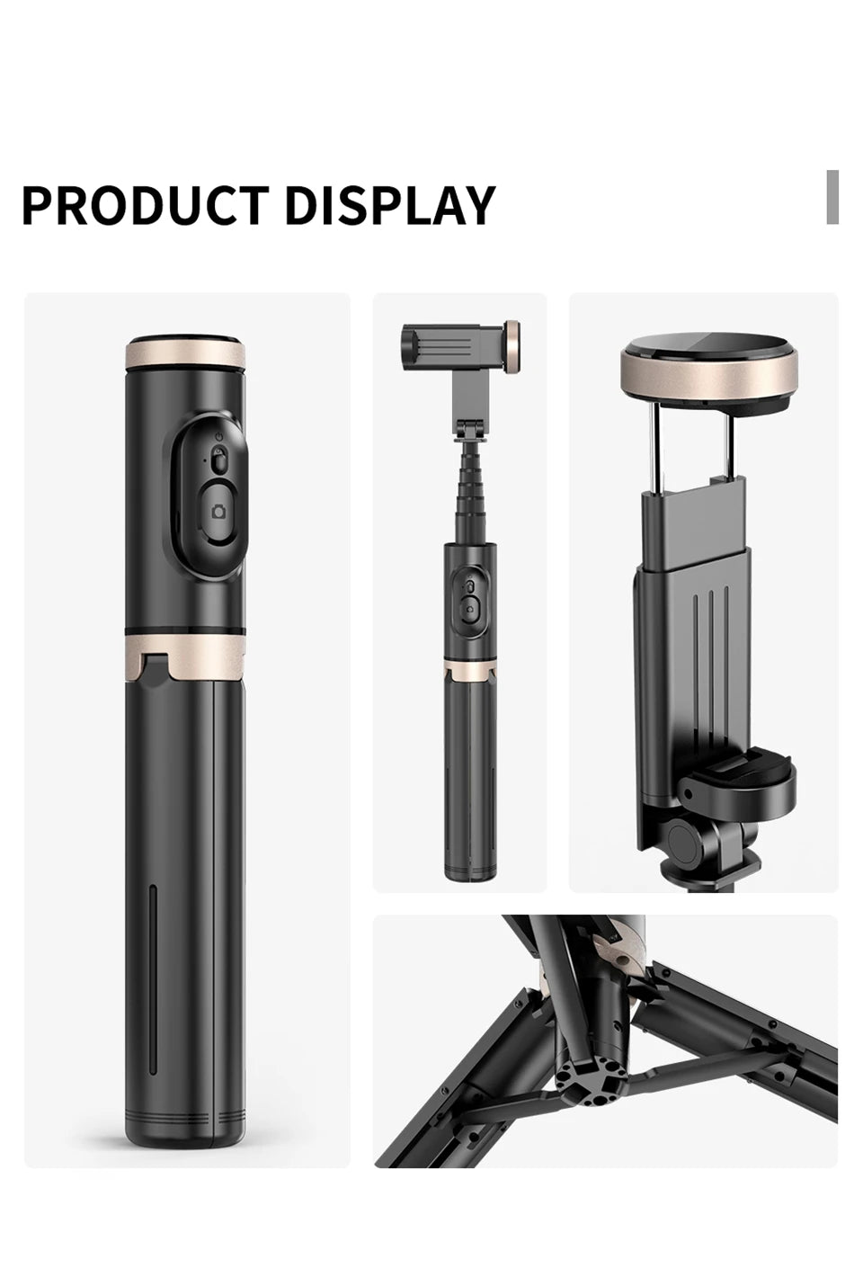 Roreta Selfie Stick Foldable Wireless Tripod