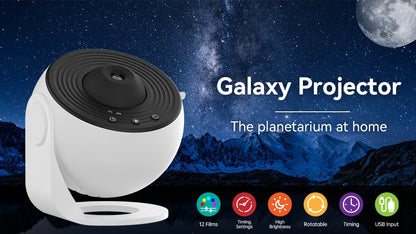 Night Light Galaxy Projector With Starry Sky