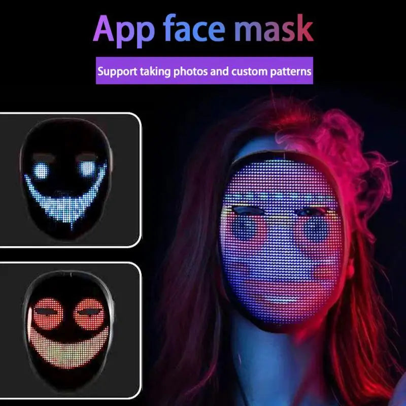 Display per maschera facciale a LED Smart Carnival