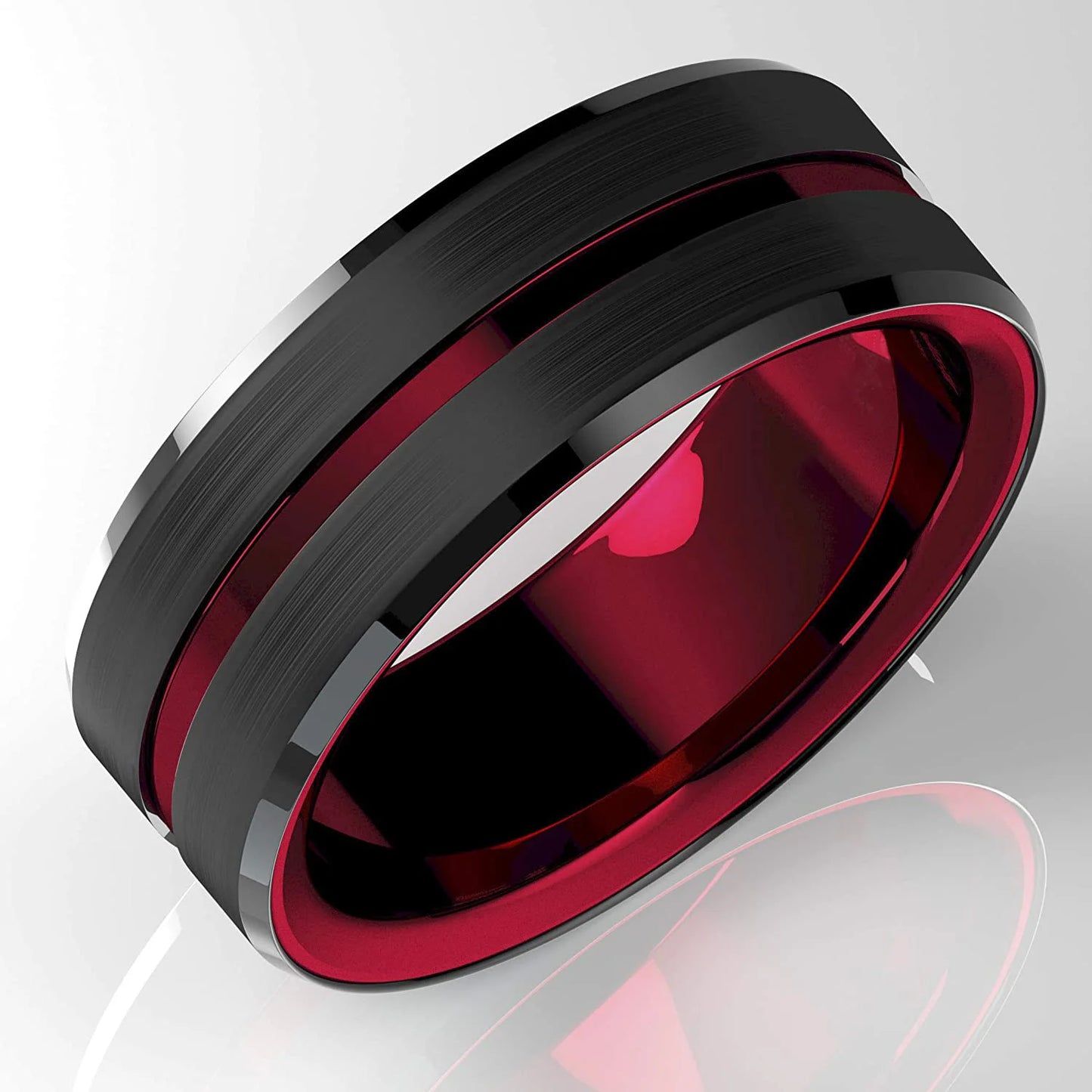 Red Groove Carbon Fibre Ring