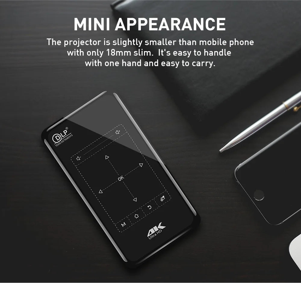 Portable Mini Projector With Android Touch