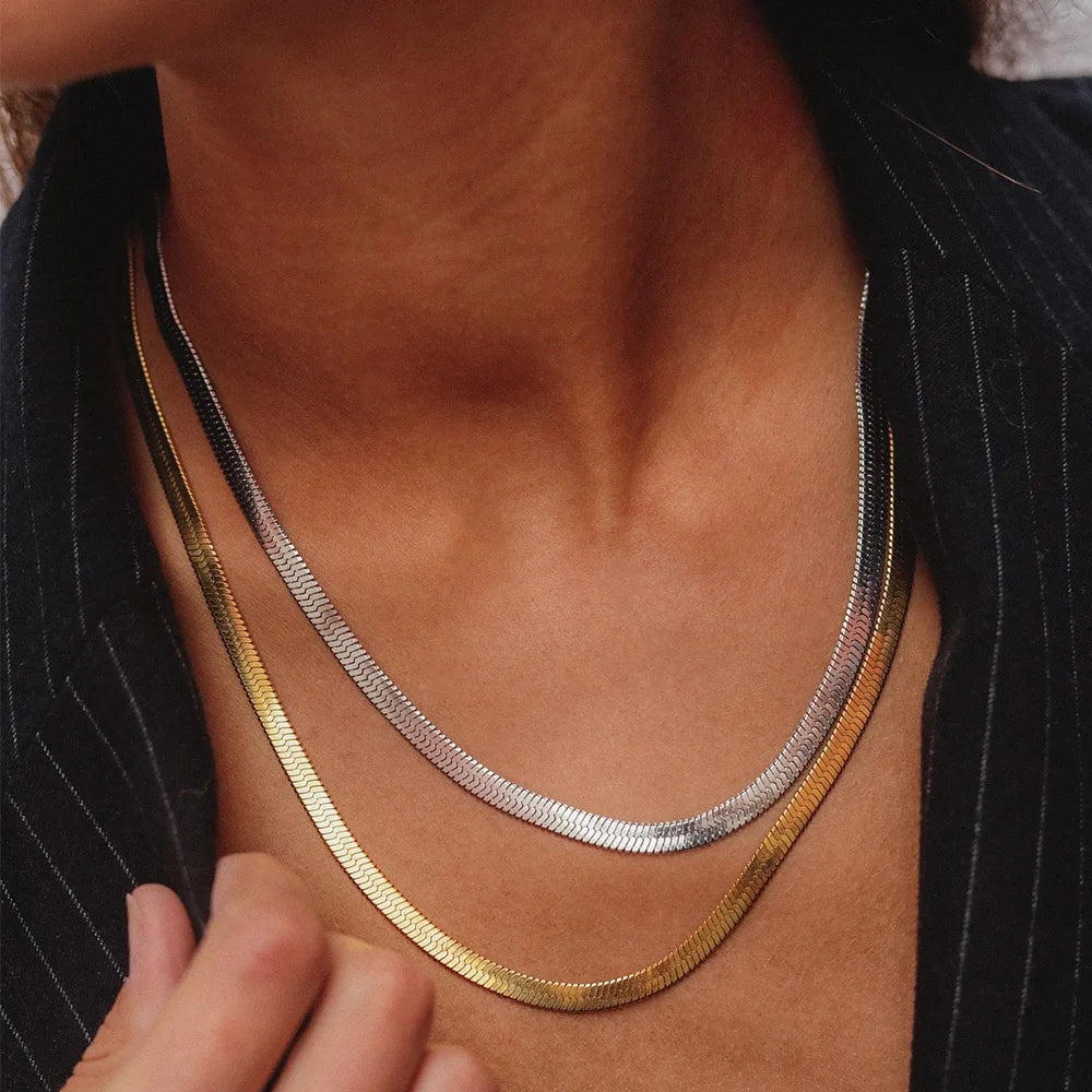 Hot Women Necklace Choker Stainless Steel