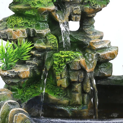 Waterfall Fountain With Color Changing