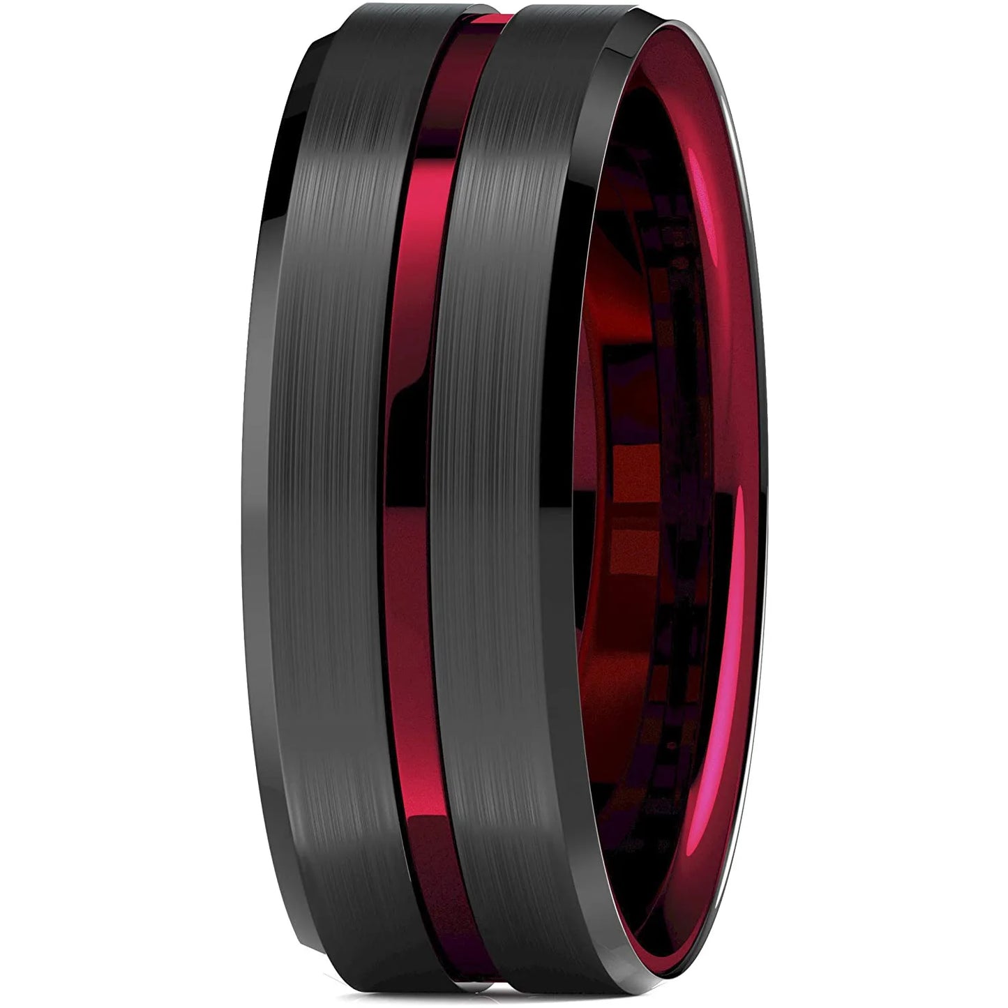 Red Groove Carbon Fibre Ring