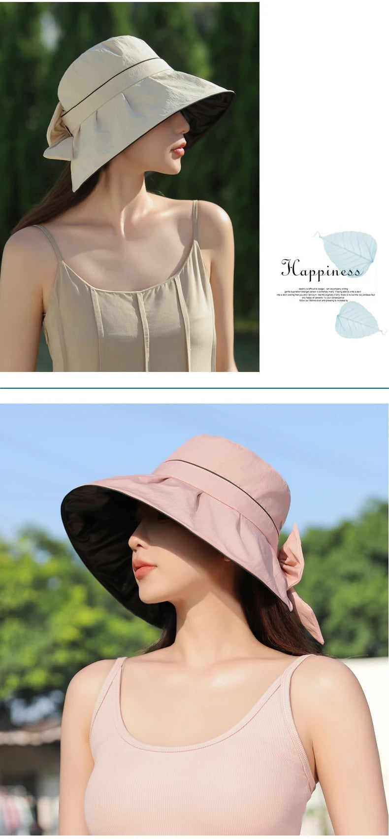 Summer New Hat Women Versatile Bow