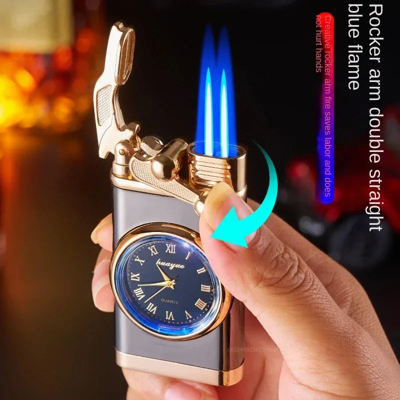 Gas Lighter With Wrist Watch