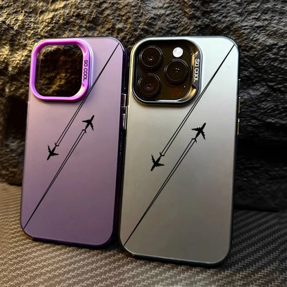 Airplane Route Design TPU for iPhone