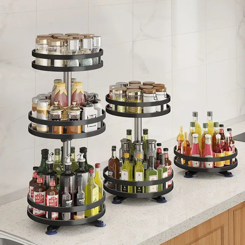 Rotatable Kitchen Storage Rack