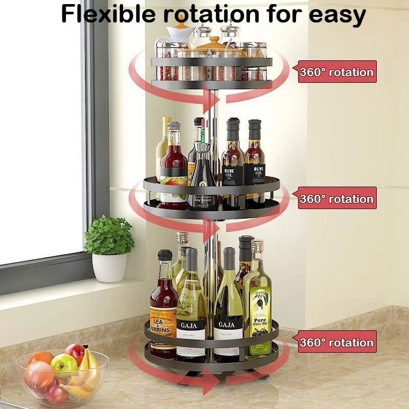 Rotatable Kitchen Storage Rack