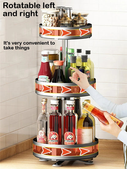 Rotatable Kitchen Storage Rack