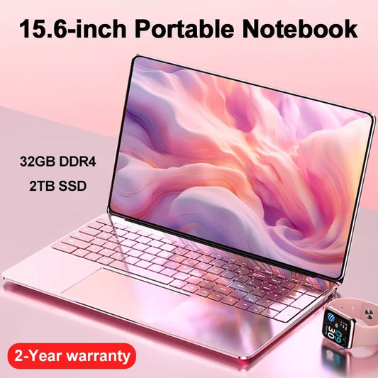 Portable 15.6 Laptop Windows 11 Notebook