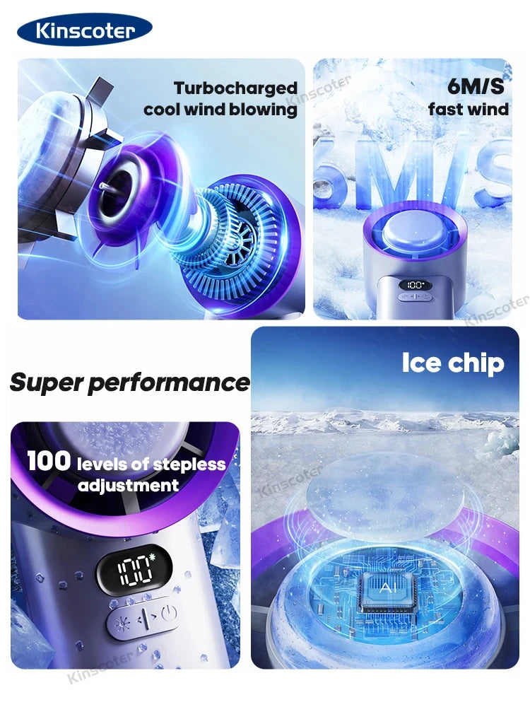 Electric Handheld Fan Wireless Portable