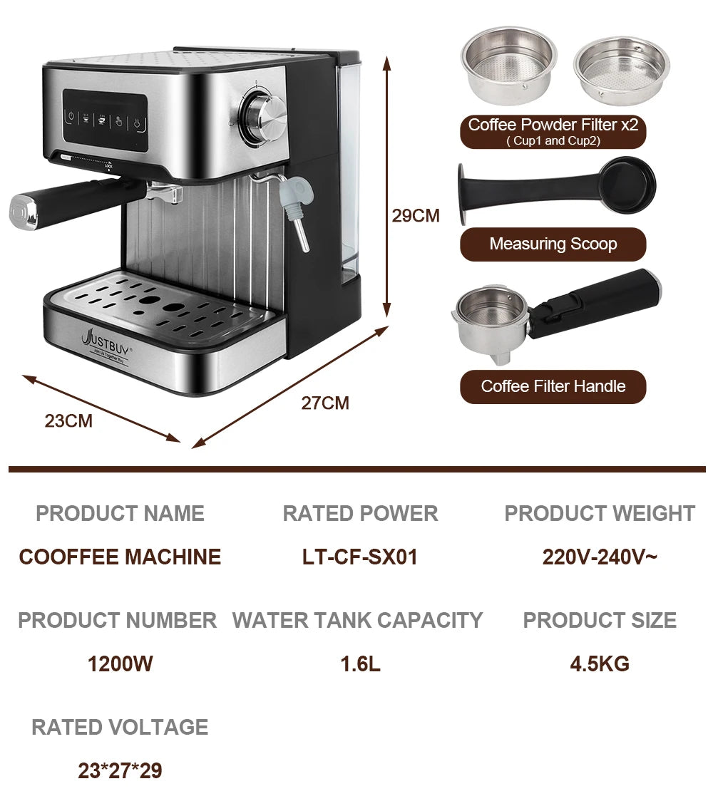 LCD Touch Espresso Coffee Machine