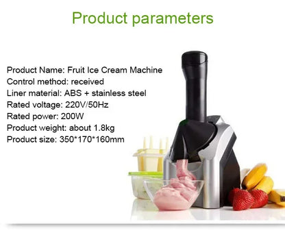 Ice Cream Maker From Frozen Fruit Dessert