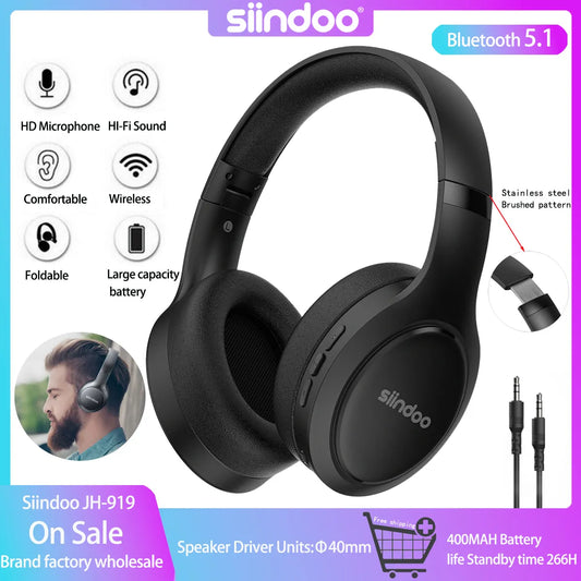 Siindoo Wireless Bluetooth Headphones