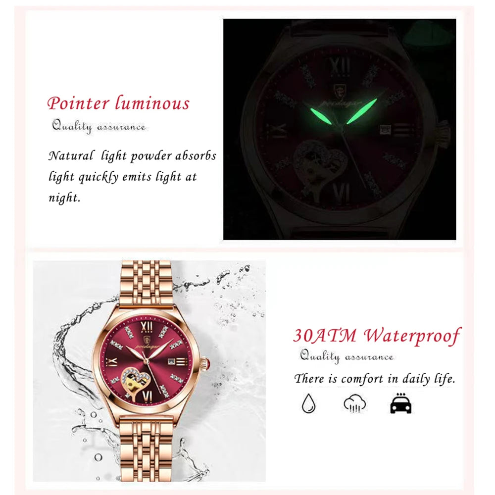 Women Watches With Fashion Rose Gold