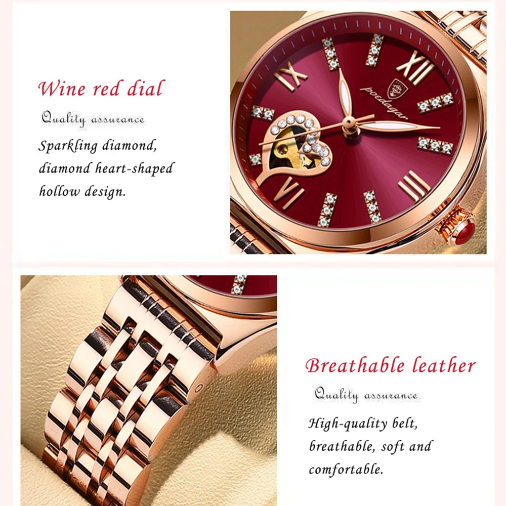 Women Watches With Fashion Rose Gold