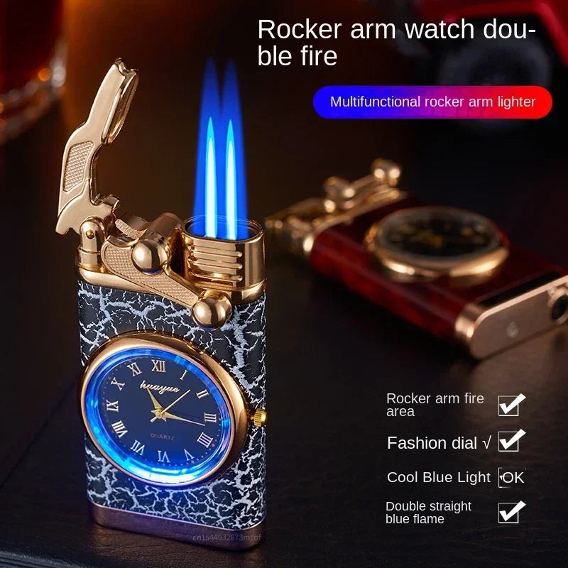 Gas Lighter With Wrist Watch