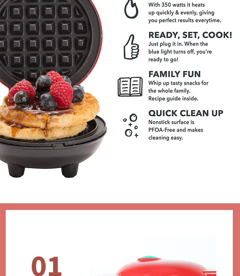 Electric Mini Waffles Maker Machine