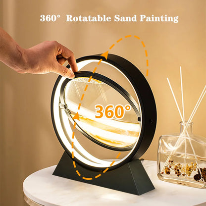 LED Moving With Sand Art Table Lamp