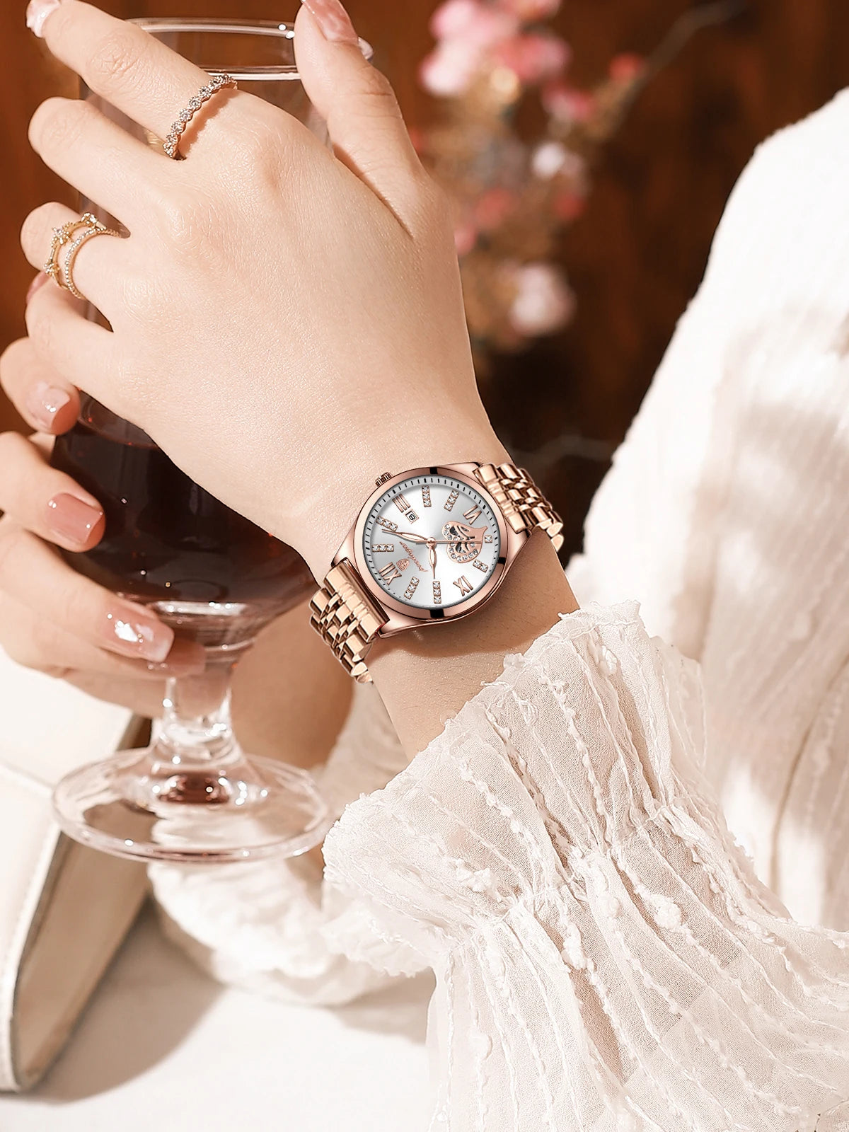 Women Watches With Fashion Rose Gold