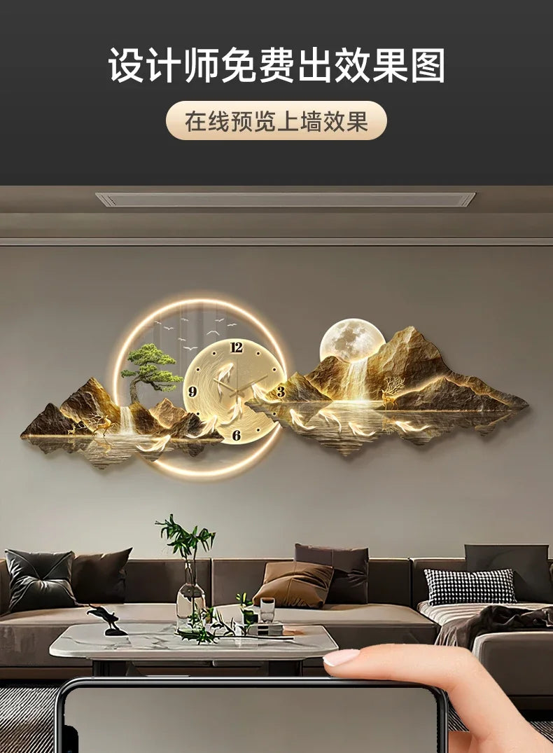 Design Luxury Wall Clocks For Living Rooms