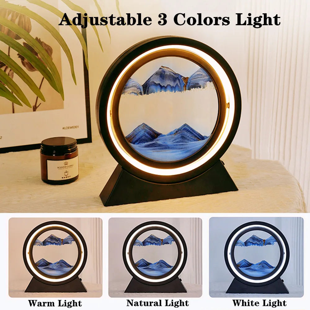 LED Moving With Sand Art Table Lamp