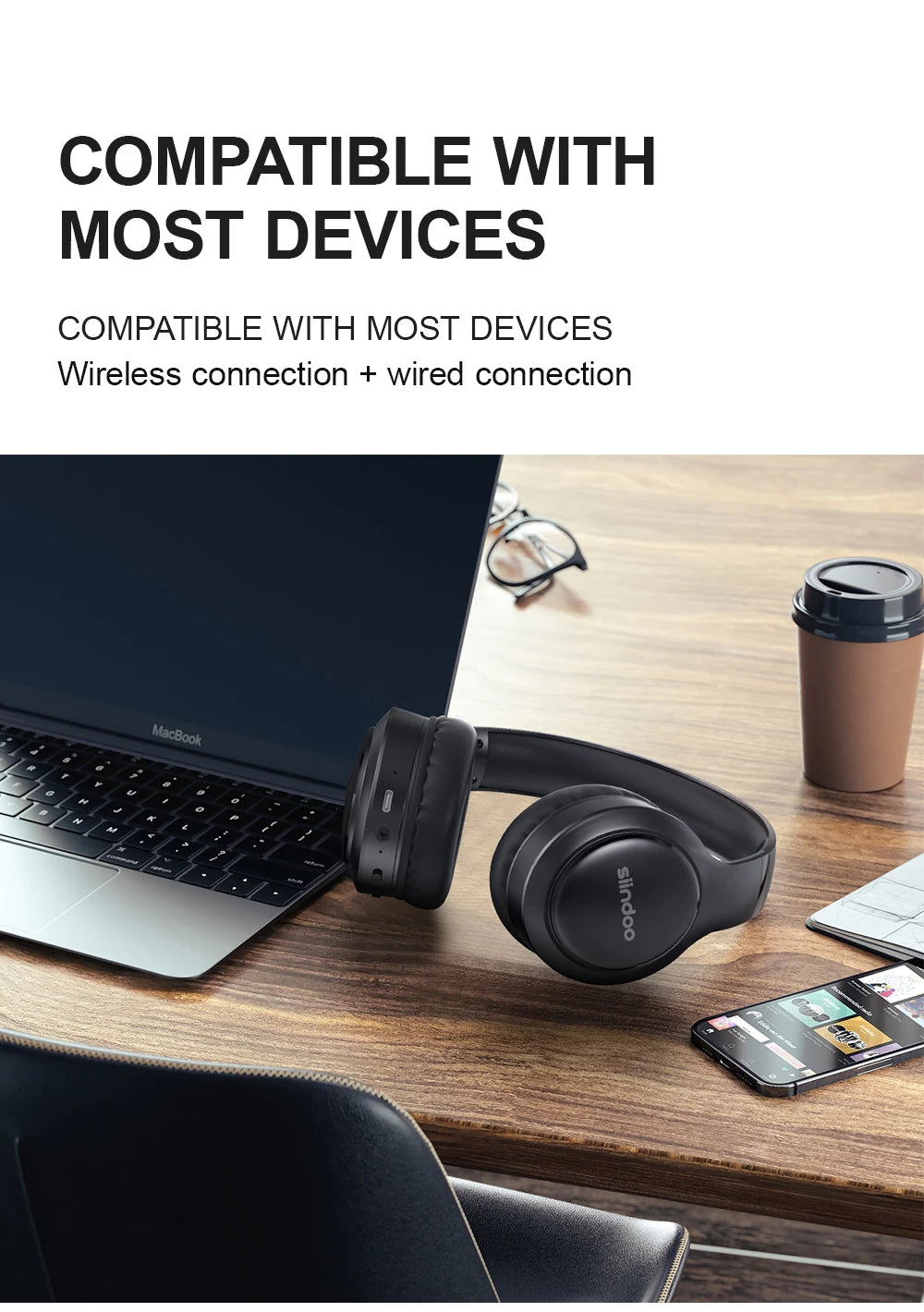 Siindoo Wireless Bluetooth Headphones