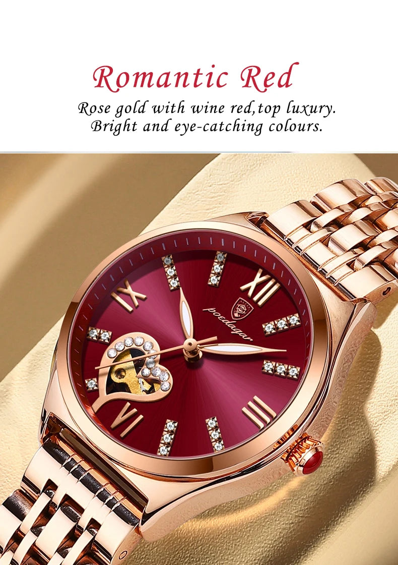 Women Watches With Fashion Rose Gold