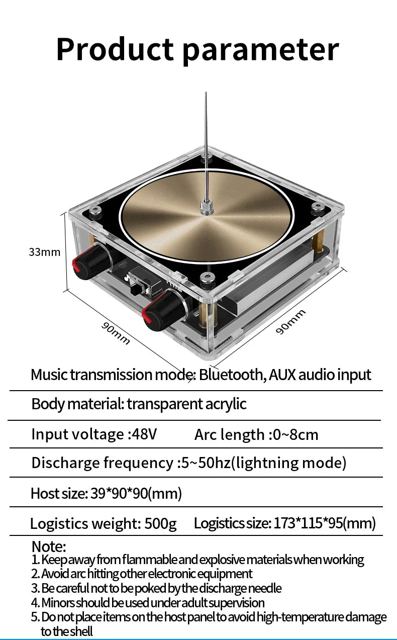 Bluetooth Music Tesla Coil Arc Plasma