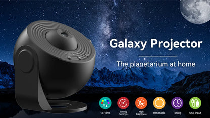 Night Light Galaxy Projector With Starry Sky