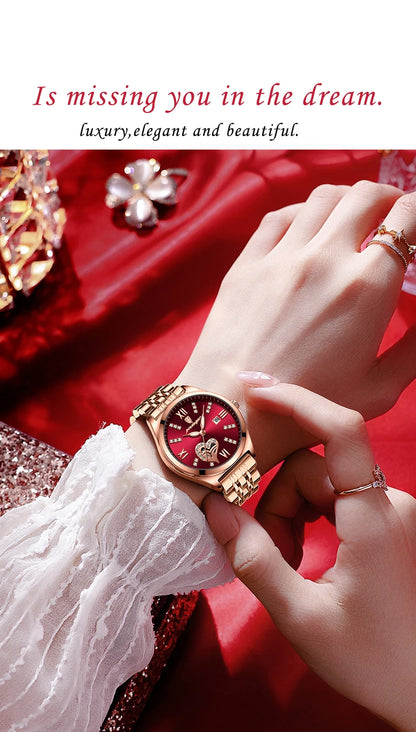 Women Watches With Fashion Rose Gold