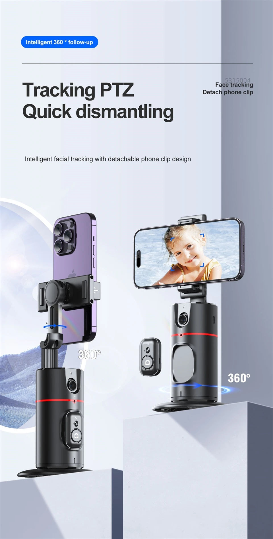 Stabilizer Smart Facial Tracking Selfie Stick