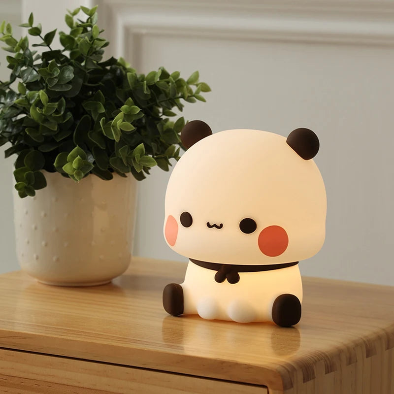 Kawaii Bear Panda With Led Night Light