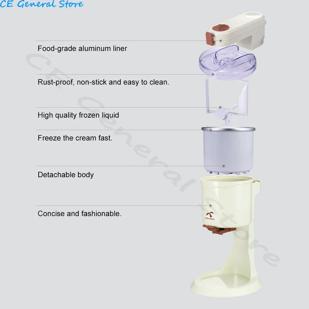 1L Electric Ice Cream Machine Maker