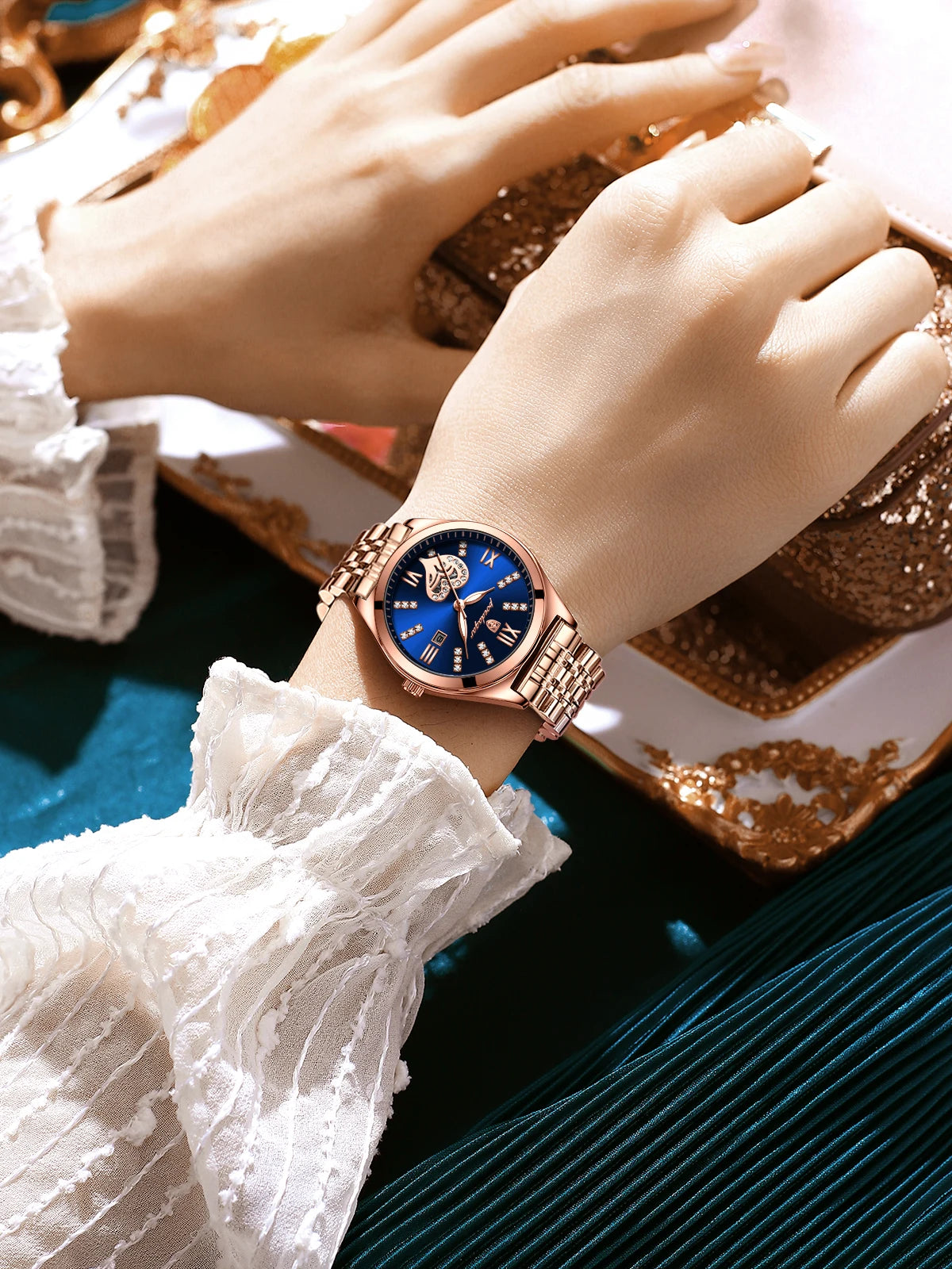 Women Watches With Fashion Rose Gold