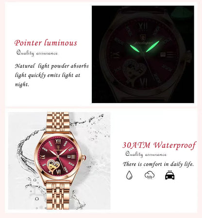 Women Watches With Fashion Rose Gold