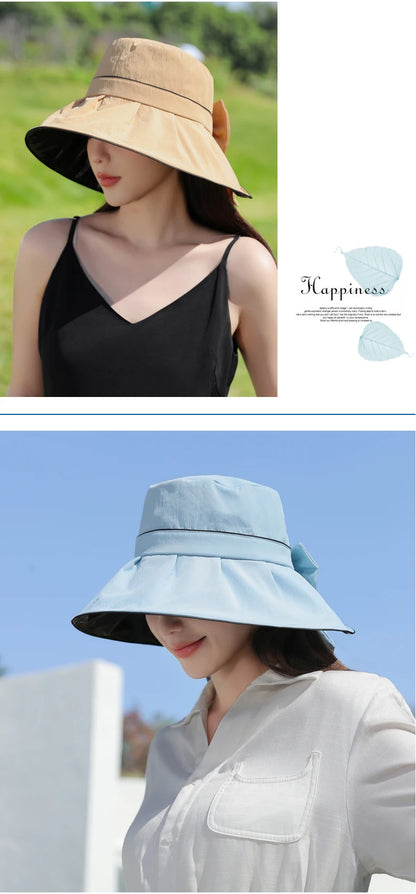 Summer New Hat Women Versatile Bow