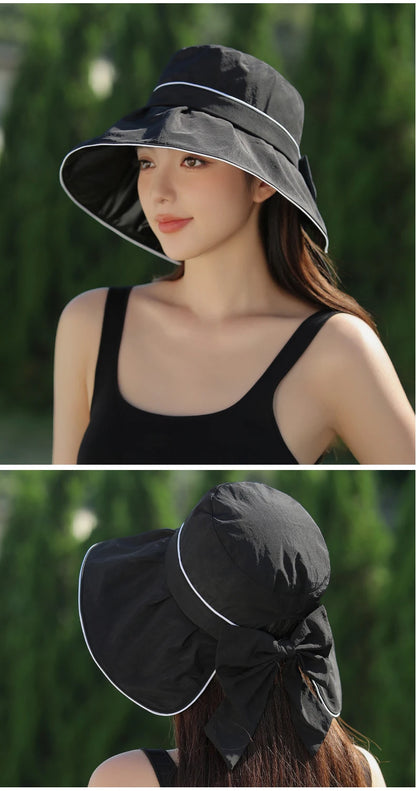 Summer New Hat Women Versatile Bow