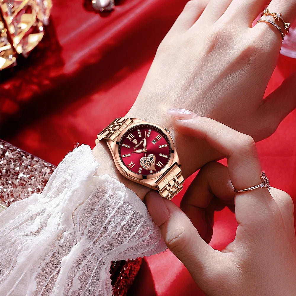 Women Watches With Fashion Rose Gold