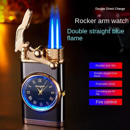 Gas Lighter With Wrist Watch