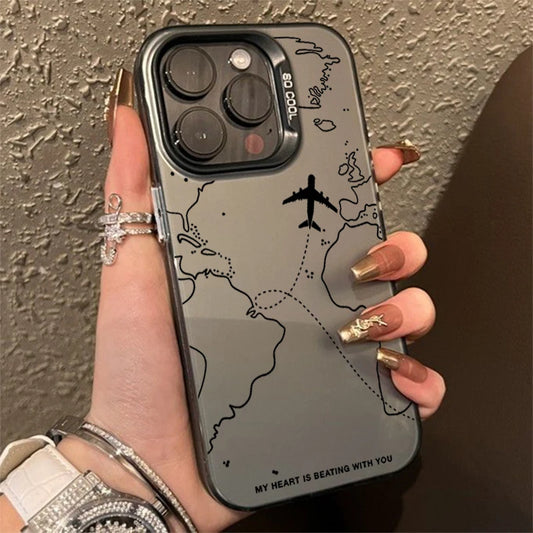 Airplane Route Design TPU for iPhone