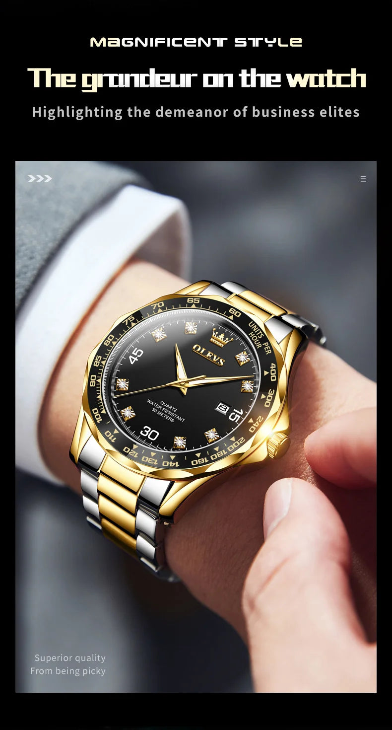 Luxury Black Brand Watch