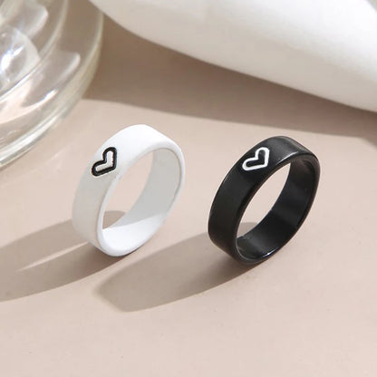 Love Heart Matching Couples Rings