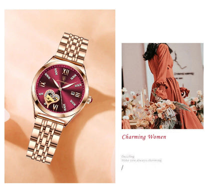 Women Watches With Fashion Rose Gold