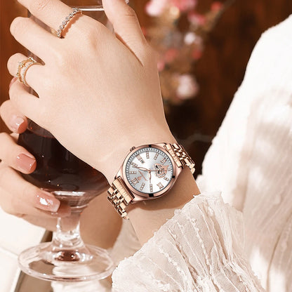 Women Watches With Fashion Rose Gold