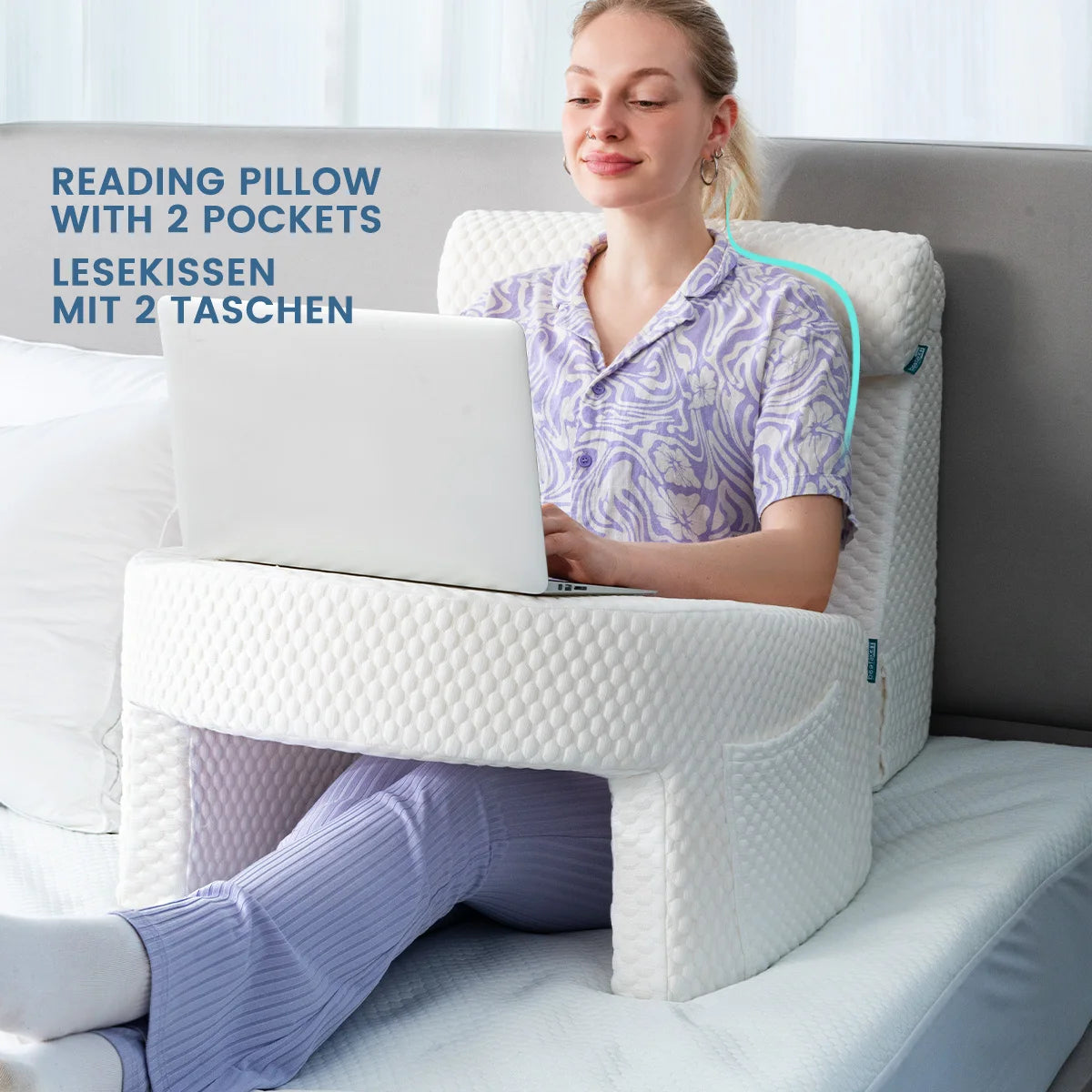 1 Pc Soft Reading Pillow With Arm Rest