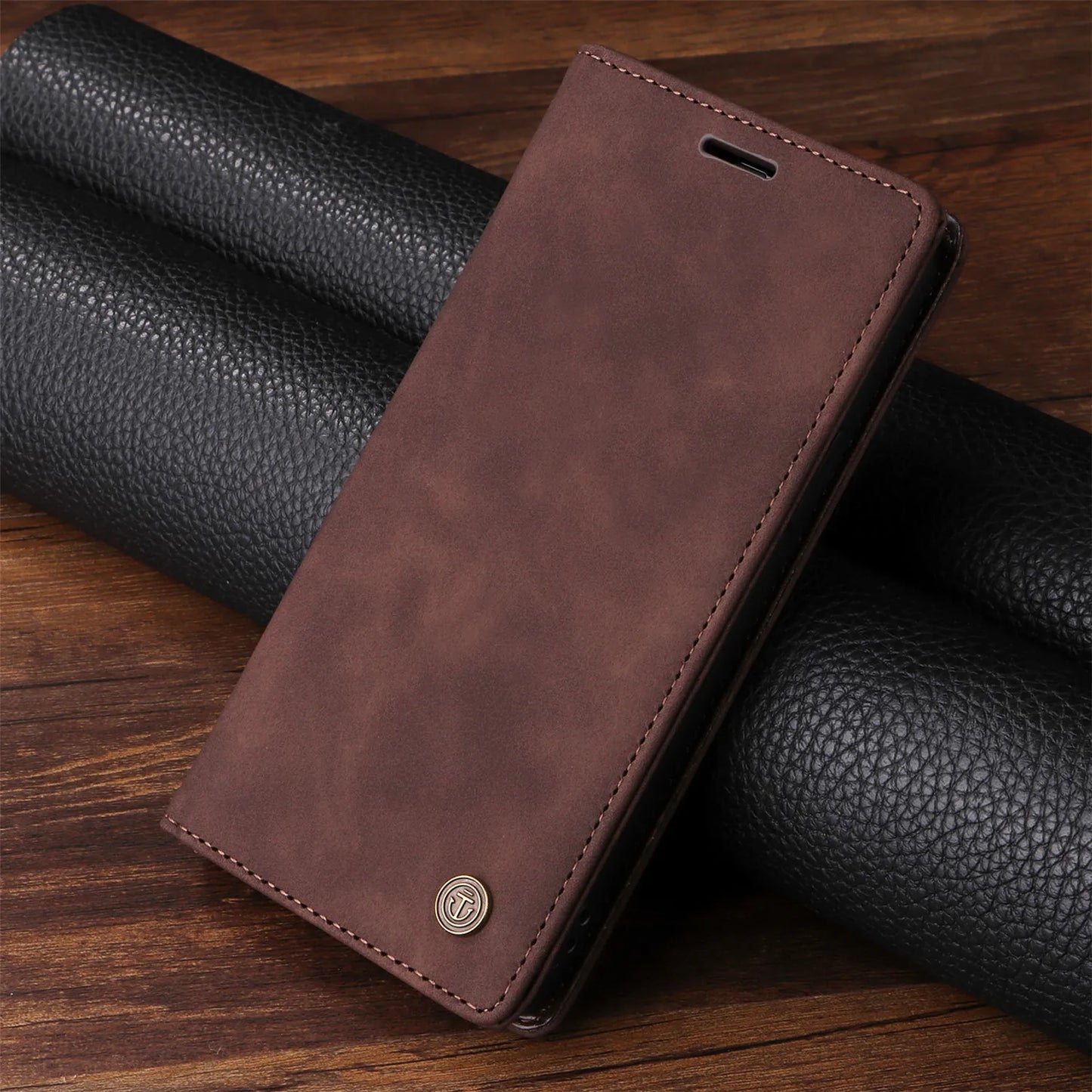 Leather Flip Phone Case For Samsung