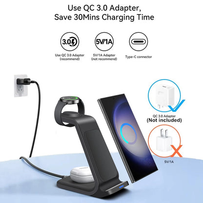 Wireless Charging Station 3 in 1